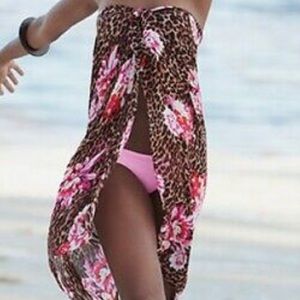 💖🐆Victoria’s Secret Leopard Sarong Swim Cover Up
